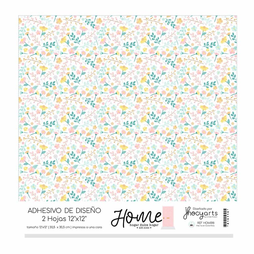 ADHESIVO DE DISEÑO FLORES HOME
